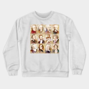 Composers: Mozart, Bach, Beethoven and more Crewneck Sweatshirt